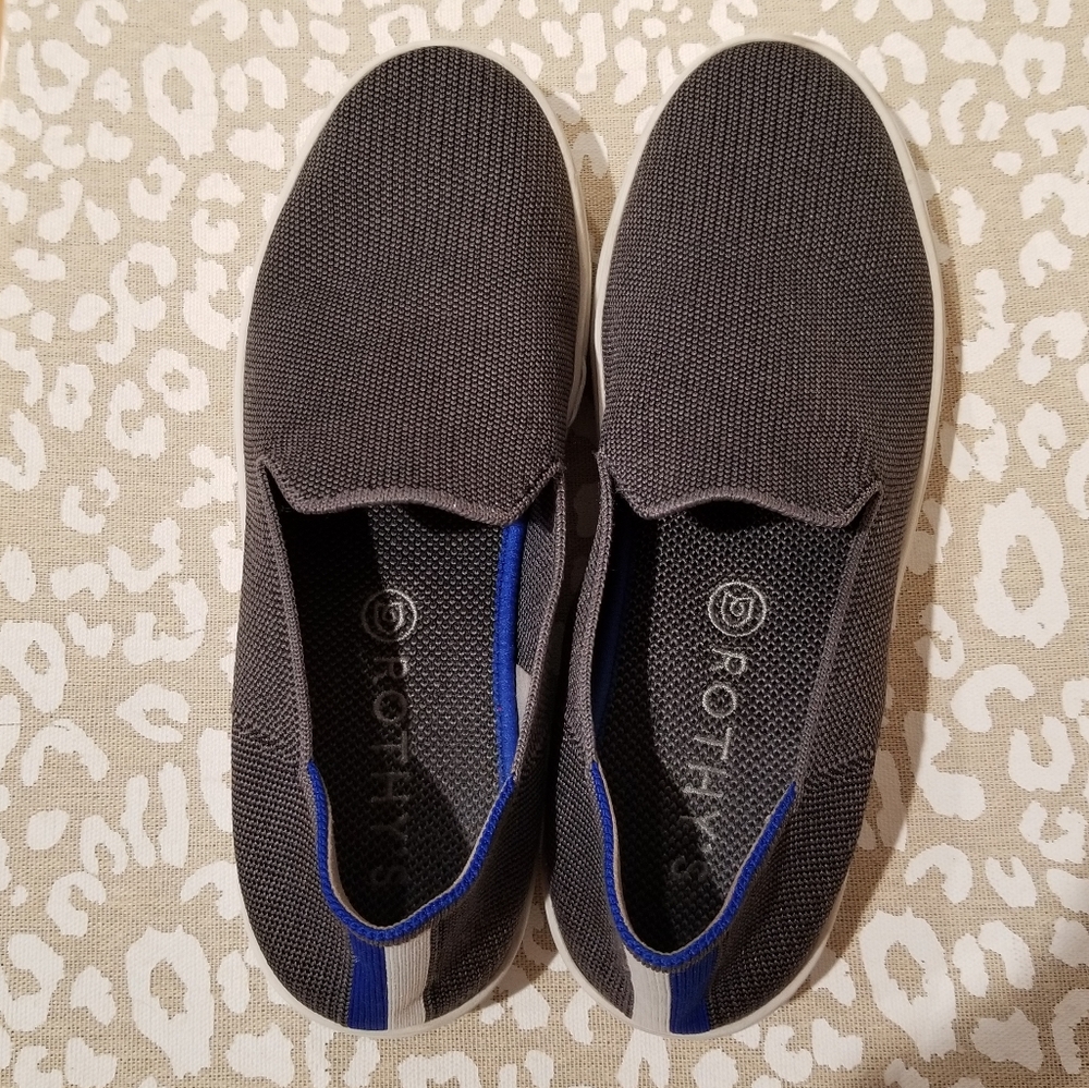 Rothy's gray slip on sneaker 8.5